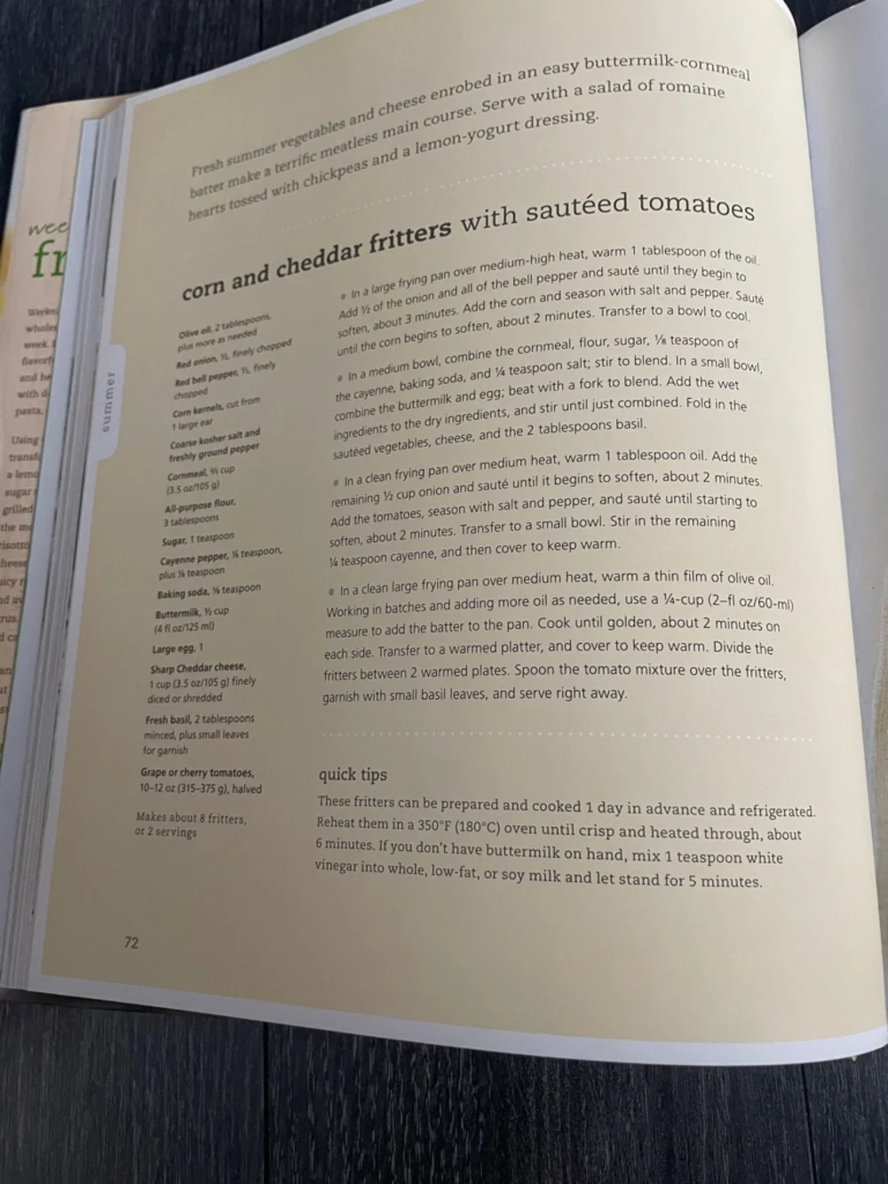 Williams-Sonoma Fresh + Fast Weeknight Cookbook — Green & White Cover